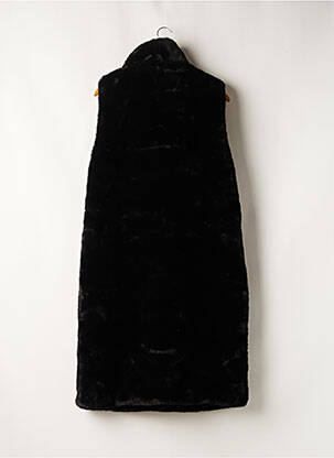 Manteau long coupe droite sans capuche noir MAISON R & C femme