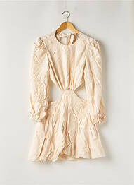 Robe courte coupe évasée manches longues beige VICTOIRE SANGUINETTI femme
