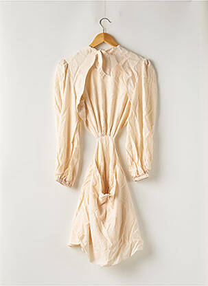 Robe courte coupe évasée manches longues beige VICTOIRE SANGUINETTI femme