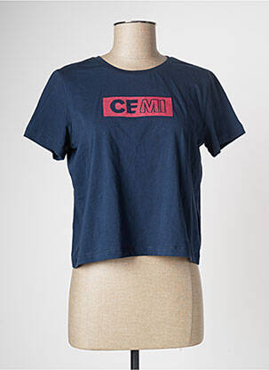 T-shirt bleu CEMI pour femme