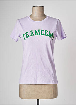 T-shirt violet CEMI pour femme