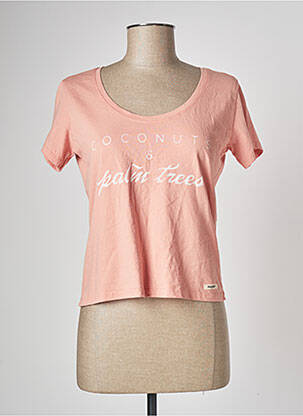 T-shirt rose DOUBLE AGENT pour femme