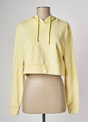 Sweat-shirt à capuche jaune ONLY pour femme seconde vue