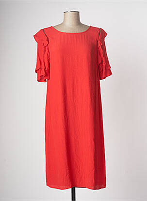 Robe mi-longue rouge FRANSA pour femme