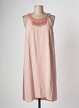 Robe mi-longue rose VILA femme