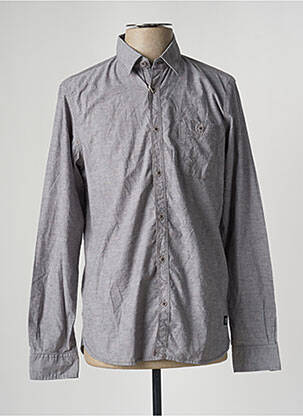 Chemise manches longues gris TOM TAILOR homme