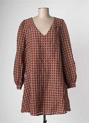 Robe mi-longue marron VILA femme