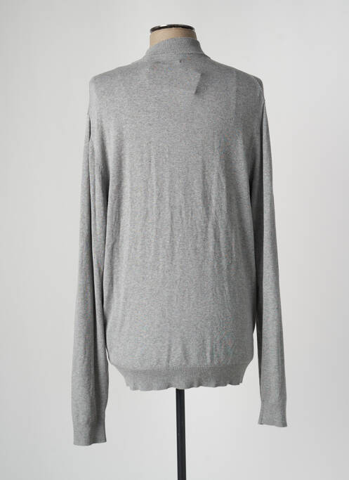 Gilet manches longues gris TOM TAILOR pour homme