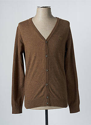 Gilet manches longues marron BRUCE & BUTLER  homme