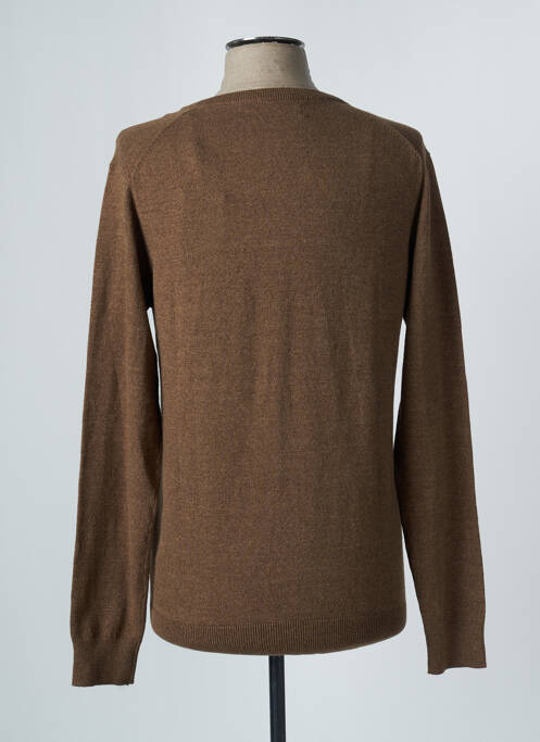 Gilet manches longues marron BRUCE & BUTLER  pour homme