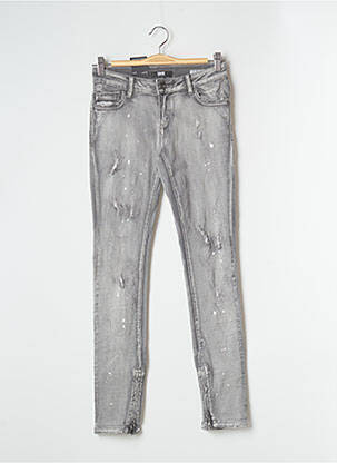 Jeans coupe slim gris BROADWAY femme
