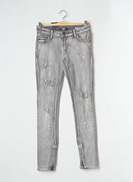 Jeans coupe slim gris BROADWAY femme