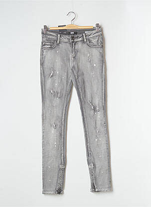 Jeans coupe slim gris BROADWAY pour femme