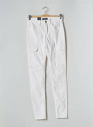Jeans coupe slim blanc PIECES pour femme