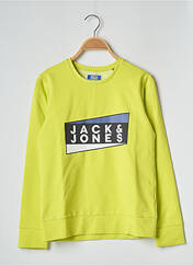 Sweat-shirt jaune JACK & JONES pour garçon seconde vue