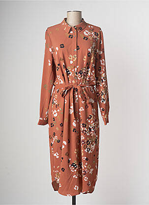 Robe mi-longue marron VERO MODA femme