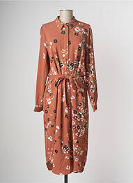 Robe mi-longue marron VERO MODA femme
