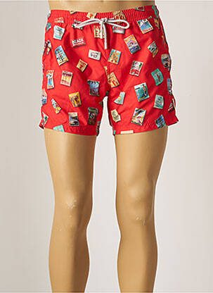 Short de bain rouge BRUCE & BUTLER  homme