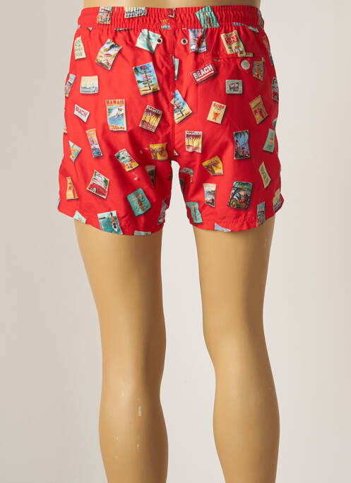 Short de bain rouge BRUCE & BUTLER  homme