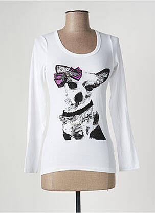 T-shirt blanc PUNKY FISH femme
