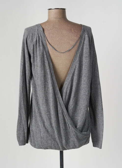 Pull tunique gris EVY pour femme