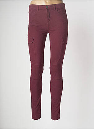 Pantalon cargo rouge PIECES femme