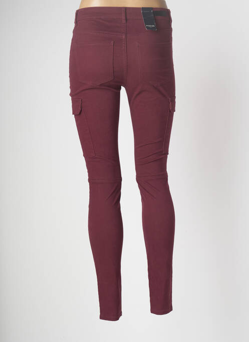 Pantalon cargo rouge PIECES pour femme