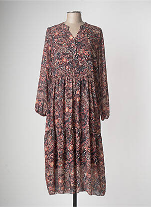 Robe mi-longue marron HAILYS femme