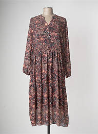 Robe mi-longue marron HAILYS femme