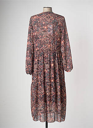 Robe mi-longue marron HAILYS femme