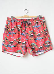 Short de bain rouge BRUCE & BUTLER  homme