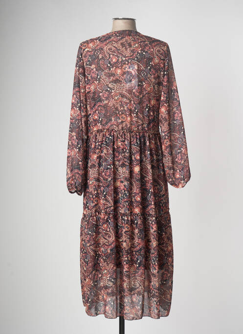 Robe mi-longue marron HAILYS pour femme