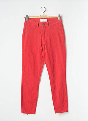 Jeans coupe slim rouge PIECES pour femme