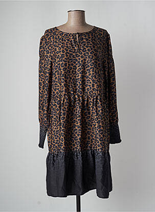 Robe mi-longue marron NÜ femme