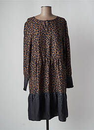 Robe mi-longue marron NÜ femme