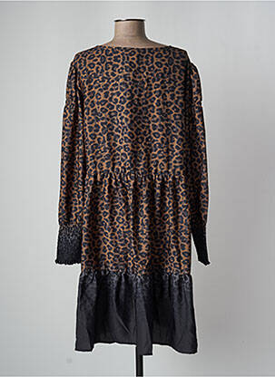 Robe mi-longue marron NÜ femme