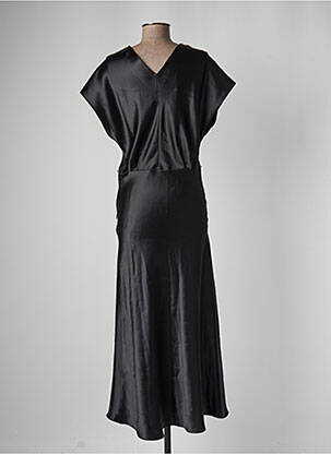 Robe mi-longue noir ASTRID BLACK LABEL femme