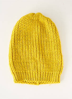 Chapeau jaune PIECES femme