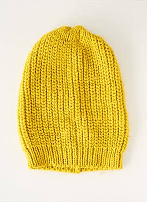 Chapeau jaune PIECES pour femme