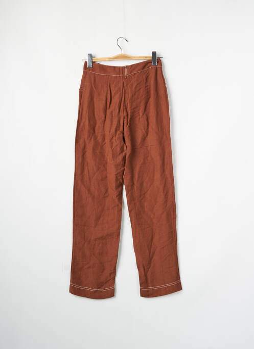 Pantalon large marron MANGO pour femme