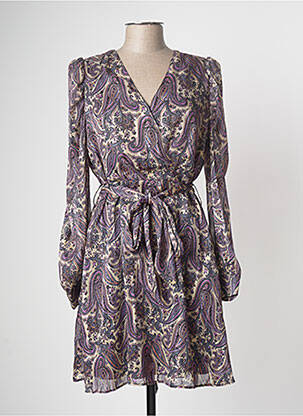 Robe mi-longue violet MORGAN femme