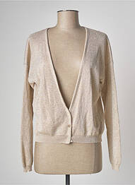 Gilet manches longues beige BELLITA femme