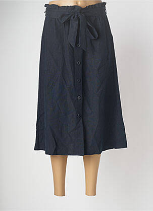 Jupe mi-longue bleu SUPERDRY femme