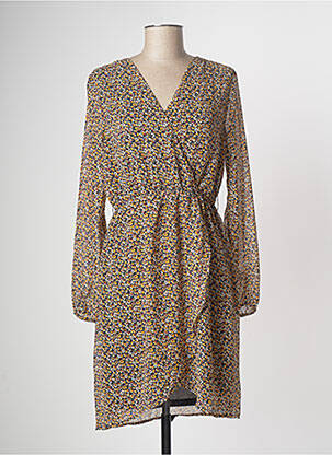 Robe mi-longue jaune ONLY femme