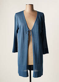 Gilet manches longues bleu DEVERNOIS femme