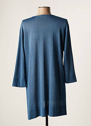 Gilet manches longues bleu DEVERNOIS femme