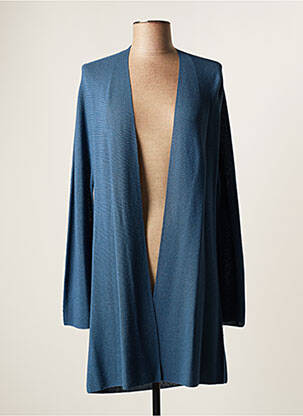 Gilet manches longues bleu DEVERNOIS femme