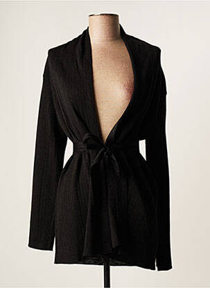 Gilet manches longues noir DEVERNOIS femme
