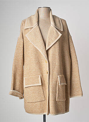 Manteau long beige DEVERNOIS femme