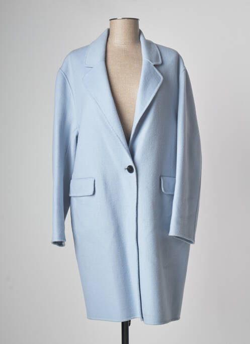 Manteau long bleu DEVERNOIS pour femme